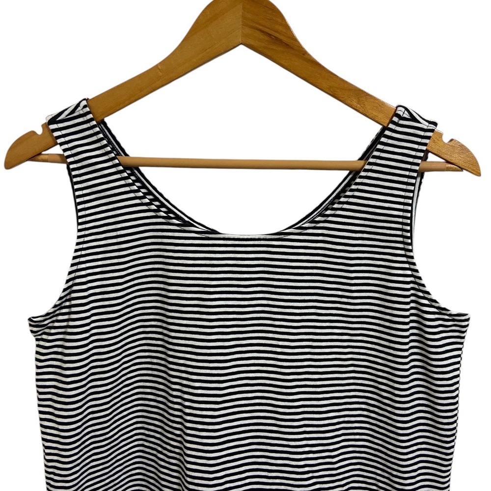 Talbots NEW Striped Tank Top Scoop Neck Nautical Minimalist Coastal Size M NEW - Picture 7 of 10